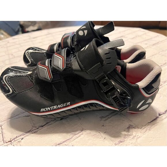 Bontrager Men\'s 9 Inform Race DLX Cycling Shoe Black Red Adjustable Biking main image 9